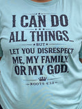 I Can Do All Things Tee – Black Distressed