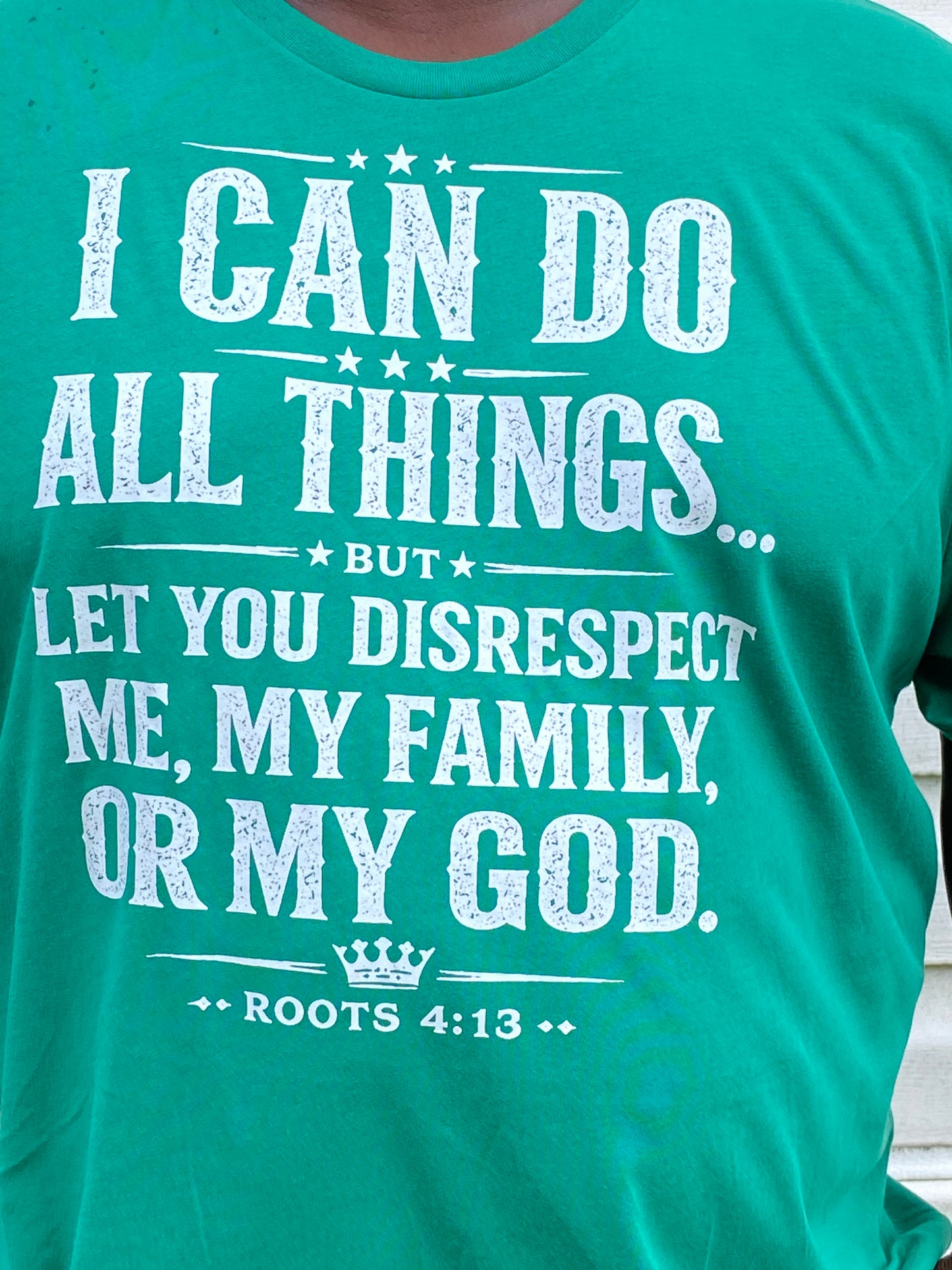 I Can Do All Things Tee – White Distressed
